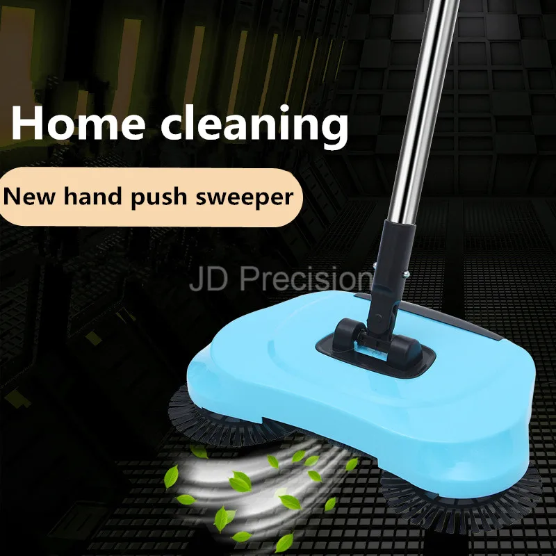 

Household Cleaning Sweeping Machine Hand Push Magic Broom Dustpan Handle Stainless Steel Push Type Package Hand Push Sweeper mop