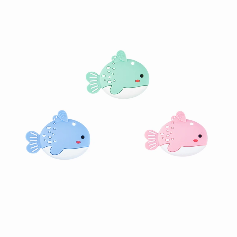 Fish Random 5 шт. детские игрушки для прорезывания зубов силиконовая подвеска-прорезыватель с изображением кота обезьяны жирафа, рыбы, животных, не содержит бисфенол, маленький Прорезыватель для зубов, 6 стилей - Цвет: Fish Random