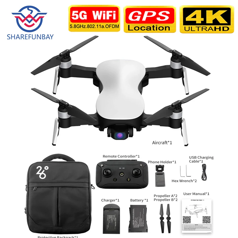2020 X12 GPS беспилотные летательные аппараты с Wi-Fi FPV 4K HD Камера бесщеточный мотор
