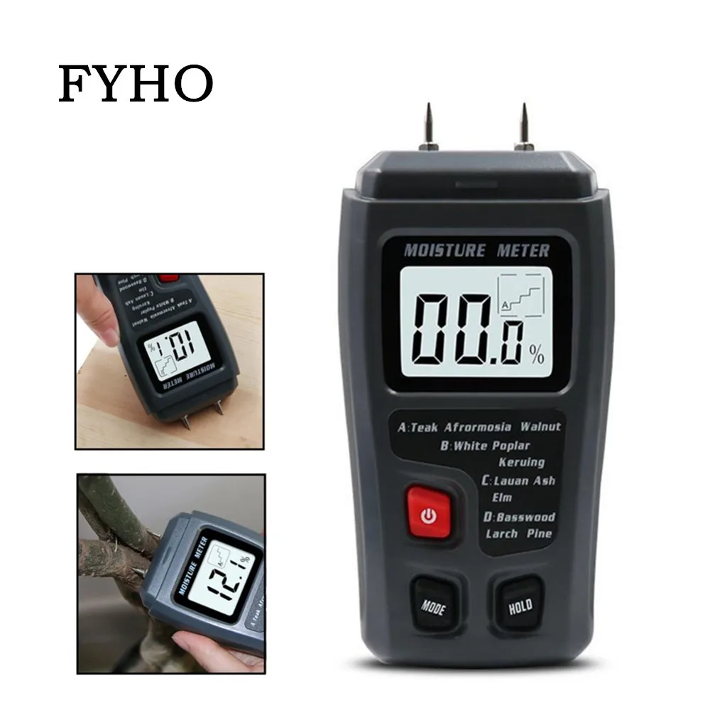 Цифровой ЖК дисплей инструменты для измерения влажности индукционный тестер