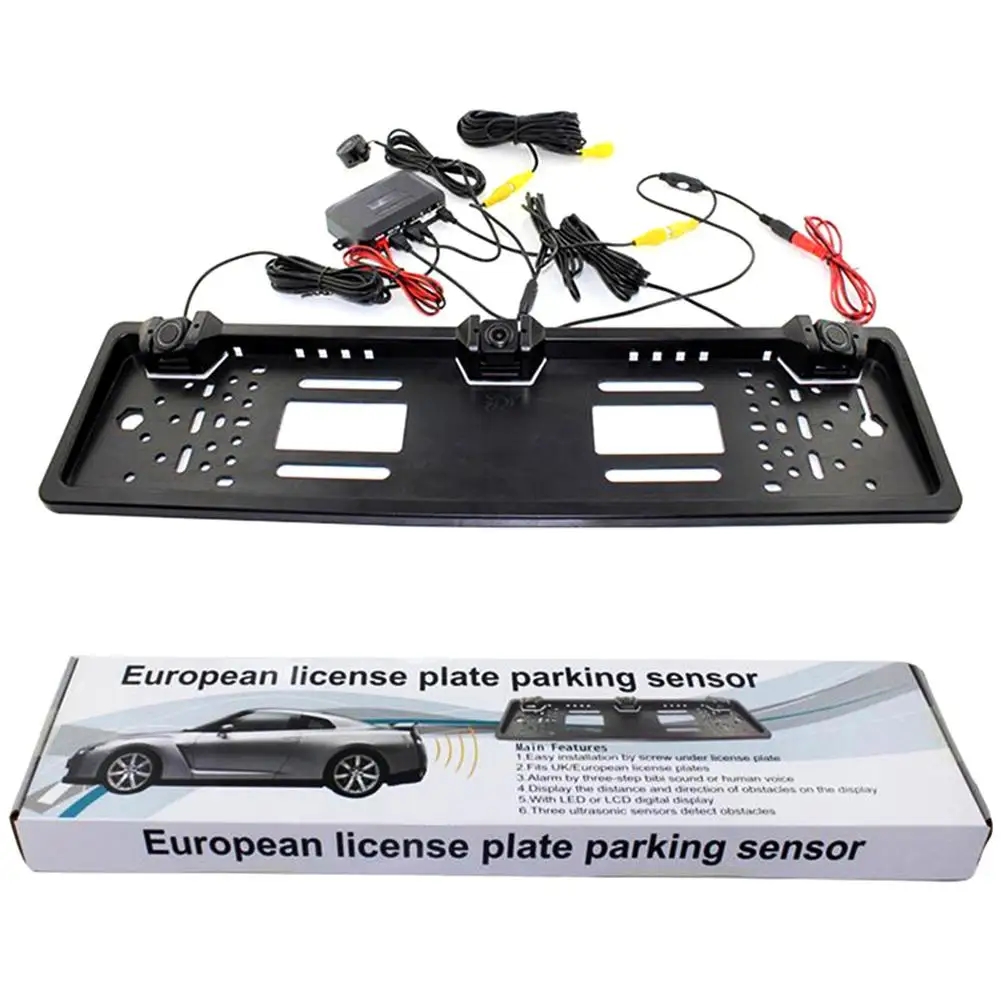 Автоматическая система заднего вида Европейская номерная табличка видео