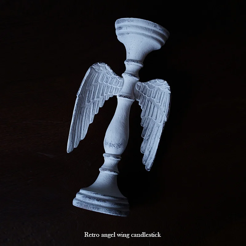 Скандинавский подсвечник в виде ангела Рождественский романтический стиле