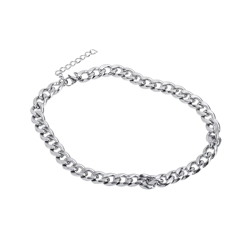 

Ins Hip-hop Titanium Steel Thick Chain Dance Di Cuban Necklace Female Tide Couple Accessories Wild Statement Male Cool