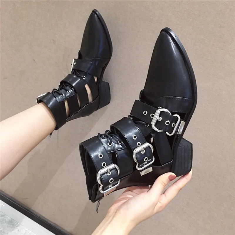 Женские ботинки Martin осенние туфли с заклепками модные брендовые ботильоны