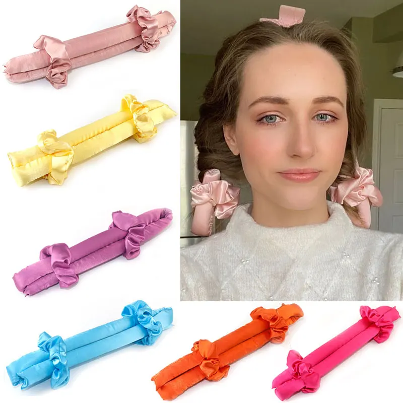 

MISANANRYNE Sleeping Hair Rollers Flexible Curling Rods No Heat Spiral Pear Flower Curling Iron Women Wavy Modeling Accessories