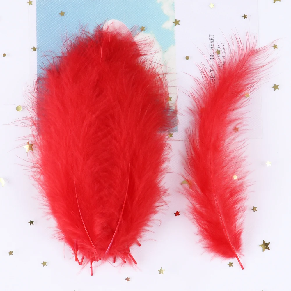 

Natural 100PCS/Bag Turkey Feathers 4-6inch Macaron Marabou Plumes DIY jewelry decorative accessories Decoration plume Crafts