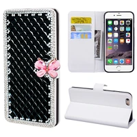 black diamond phone case for iphone xs max xr x glass leather bumper rhinestone cover for iphone 7 8 6s 6 plus 11 pro 12 pro max