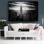 Черно-белое здание, Нью-Йорк, Манхэттен, холст, живопись, постеры и печать, Скандинавская Настенная картина для гостиной