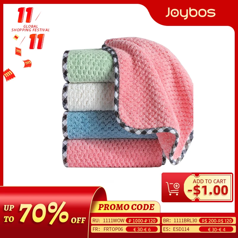 Joybos 20 шт. ткань для кухонной посуды мягкие кухонные полотенца из микрофибры супер