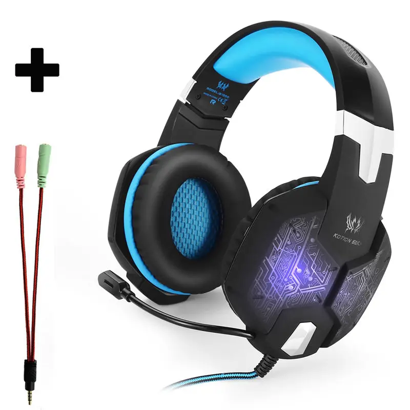 Headphone and Cable Большие проводные игровые наушники для компьютера пк с микрофоном шумоподавлением игровая гарнитура для компьютера компьютерные наушники игровые - Цвет: Headphone and Cable