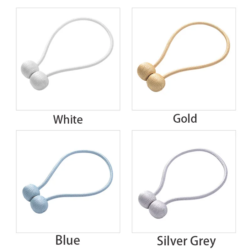 Магнитные зажимы для штор с шариками завязывания веревок зажимов аксессуары