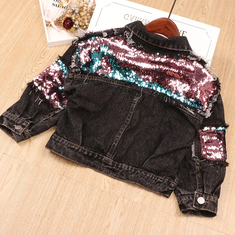 Jargazol/Осенняя детская одежда Джинсовая куртка для маленьких девочек Пальто с