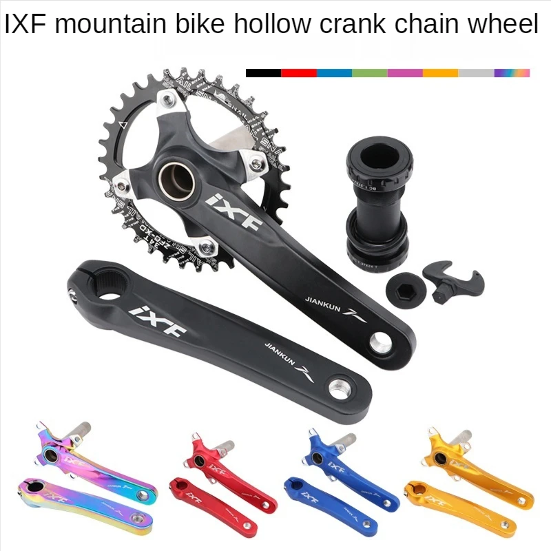 

Ixf Crank Mountain Bike Tooth Plate Hollow Integrated Crank Central Shaft Modification Single Plate 32T 34 36 38 Teeth