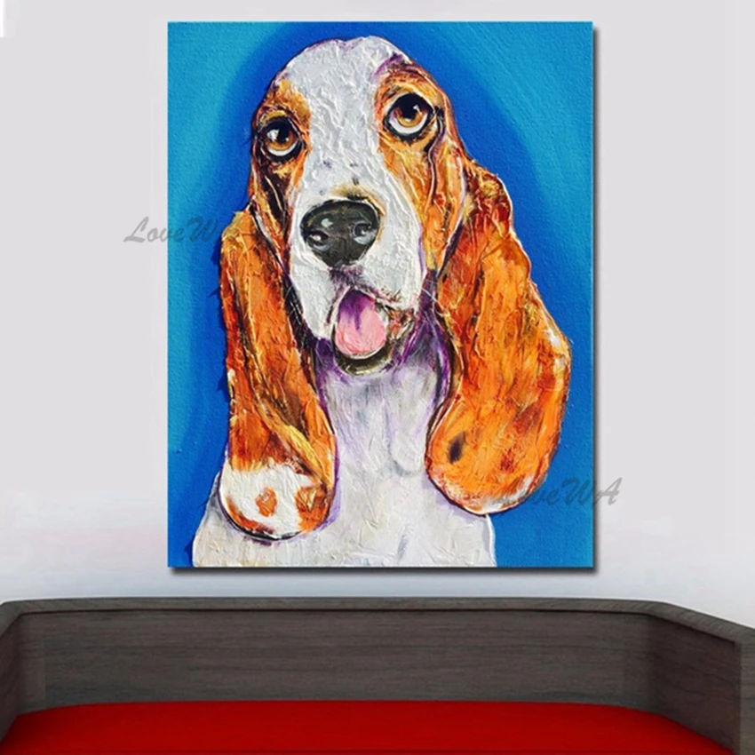 

Несколько вариантов Рисунок собаки 100% ручная роспись Животное Искусство картина маслом резьба картина холст картины Настенные рисуки Живо...