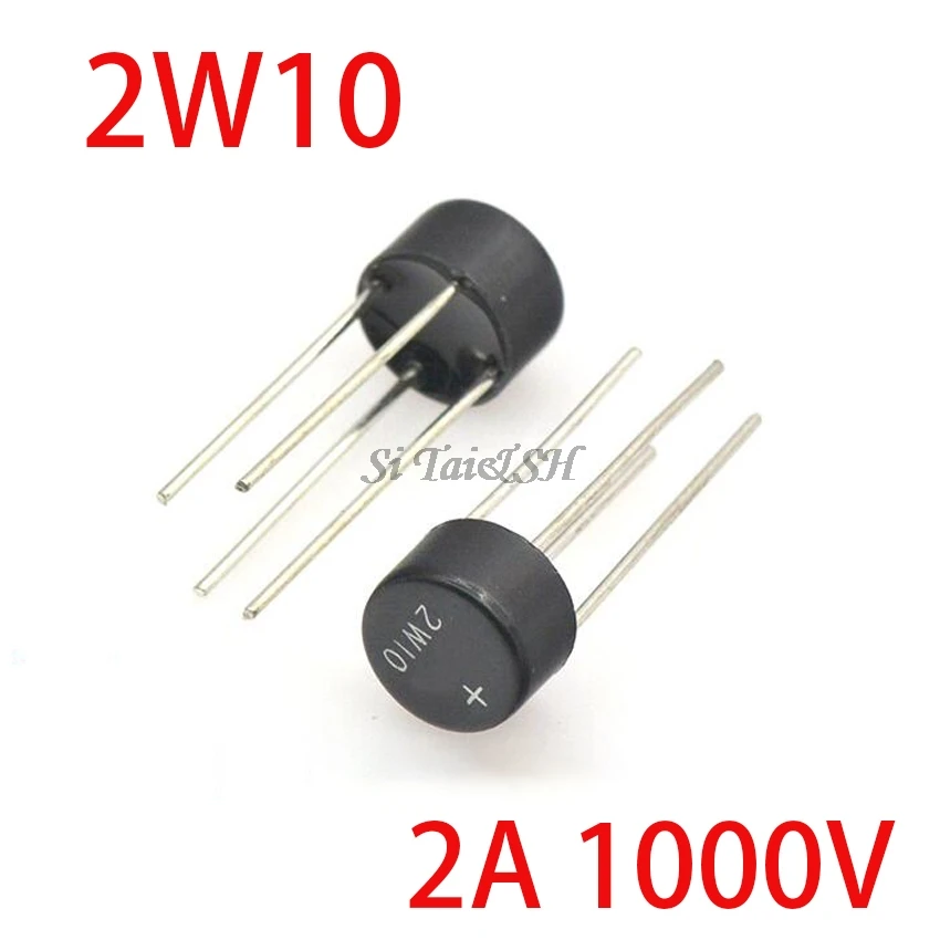 10 шт. 2W10 2A 1000V DIP-4 DIP4 мостовой выпрямитель Новый и оригинальный IC