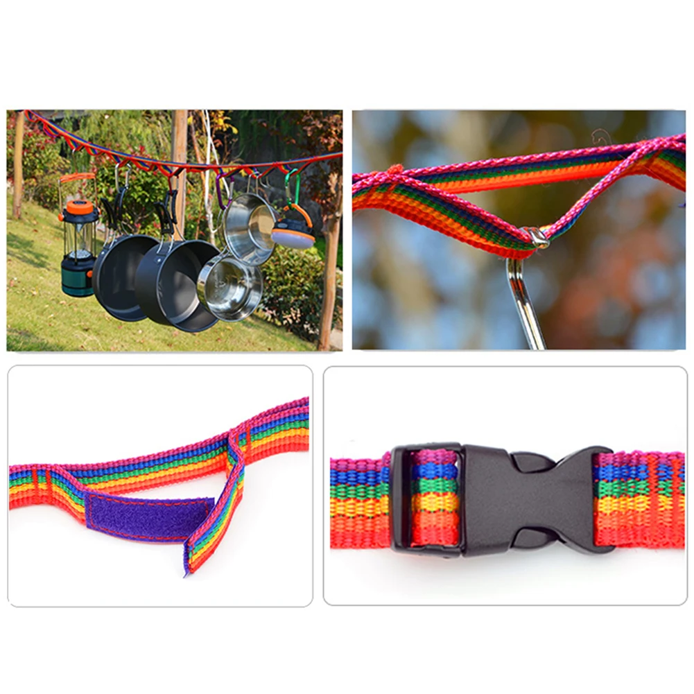 Нейлоновый шнур палатки слинг одежды двухслойная одежда веревка с сумкой для