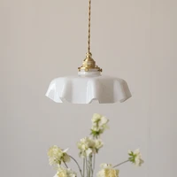 glass pendant light homestay restaurant balcony bedside nordic aisle bay window brass ceiling lamp with light source