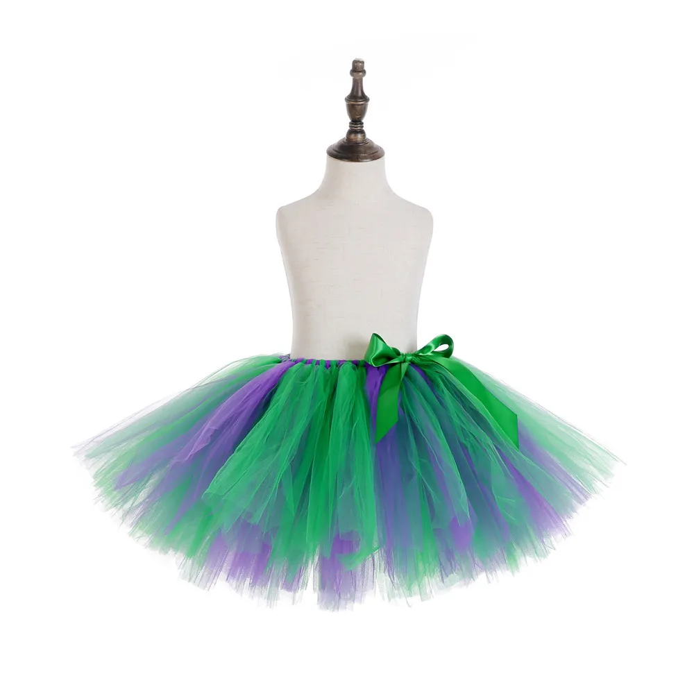 Милая Радужная юбка пачка для девочек пышная из тюля на первый день рождения