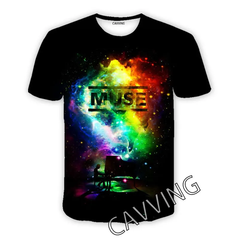 Новые модные женские/мужские повседневные футболки с 3D принтом MUSE Rock в стиле