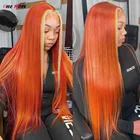 Парик Ginger блонд на сетке спереди, парик из прямых человеческих волос на косточках, парик 613 на сетке спереди, 13x 4 цветные парики на сетке спереди из человеческих волос для женщин