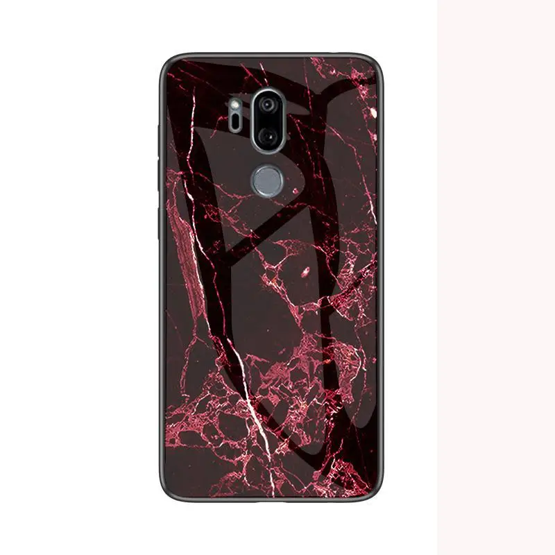 6 Для LG G7 ThinQ чехол стекло задняя Жесткая Крышка для телефона чехол для Funda LG G7 LGG7 чехол G710 мягкий TPU бампер закаленный для LG G 7 6,1'' - Цвет: 6
