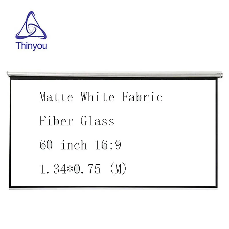 Фото Thinyou матовый белый тканевый Стекловолоконный 60 дюймов 16:9 HD проектор для дома