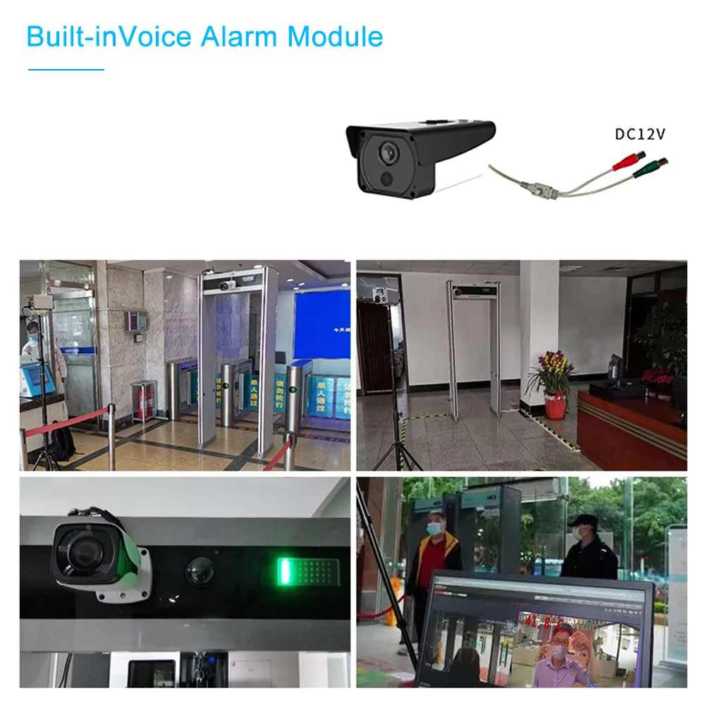 

Thermal camera 1080P fever detection alarm temperature face recognition camera human body temperature detection camera thermal