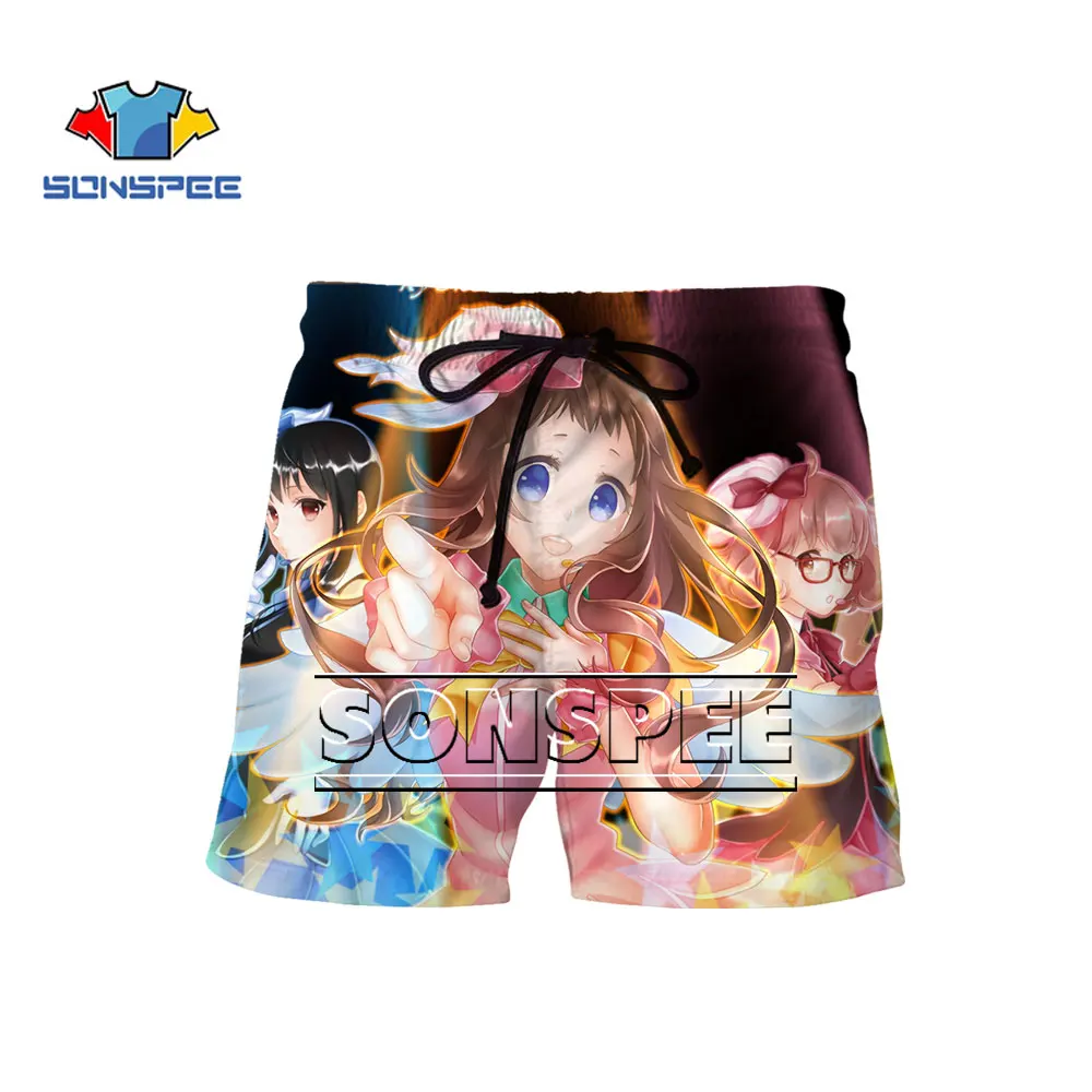 

SONSPEE Kyoukai No Kanata Anime Shorts Summer Men Women Beach Short Street Cute 3D Print Fashion Harajuku Sports Outdoor Shorts