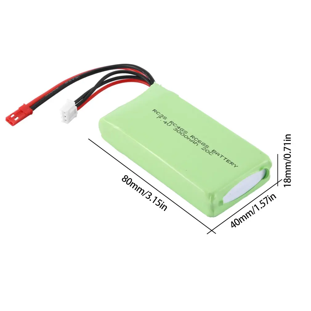 

7.4V 3000MAH 20C 2S Lipo Battery JST Plug For Radiolink RC4GS RC6GS Transmitter Li-Polymer RC Transmitter RC Spare Parts