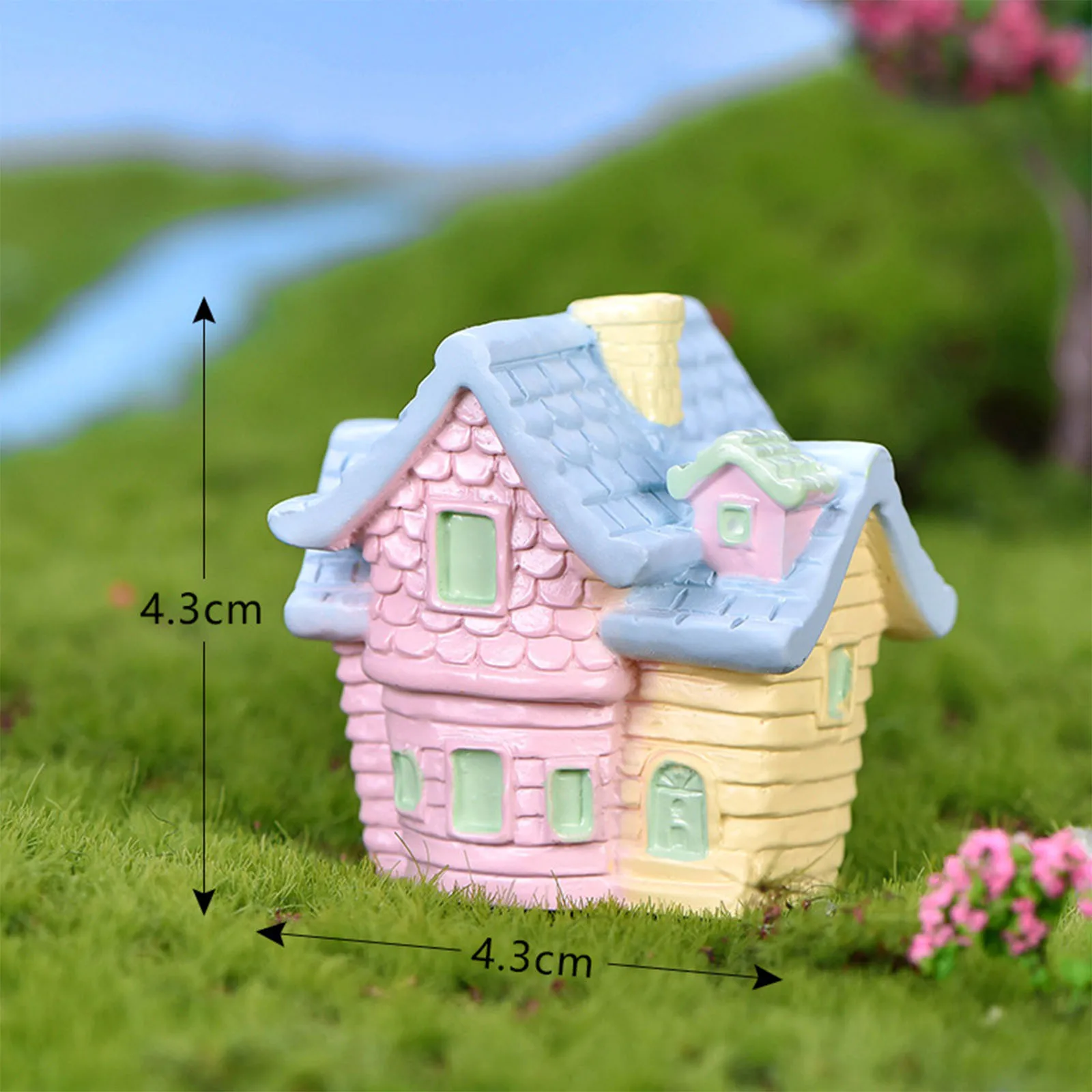 

Cute Creative Novel Balloon Flying House Shooting Props Car Family Living Room Children Room Desktop Resin Ornaments Accessories