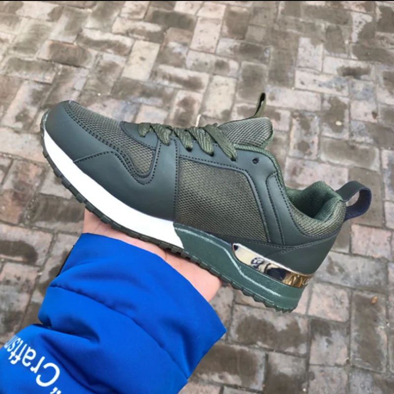 

New Fashion Women's Sneakers Leopard Print Leather Thick Bottom Increased Sneakers Casual Comfortable Sports Shoes For Ladies