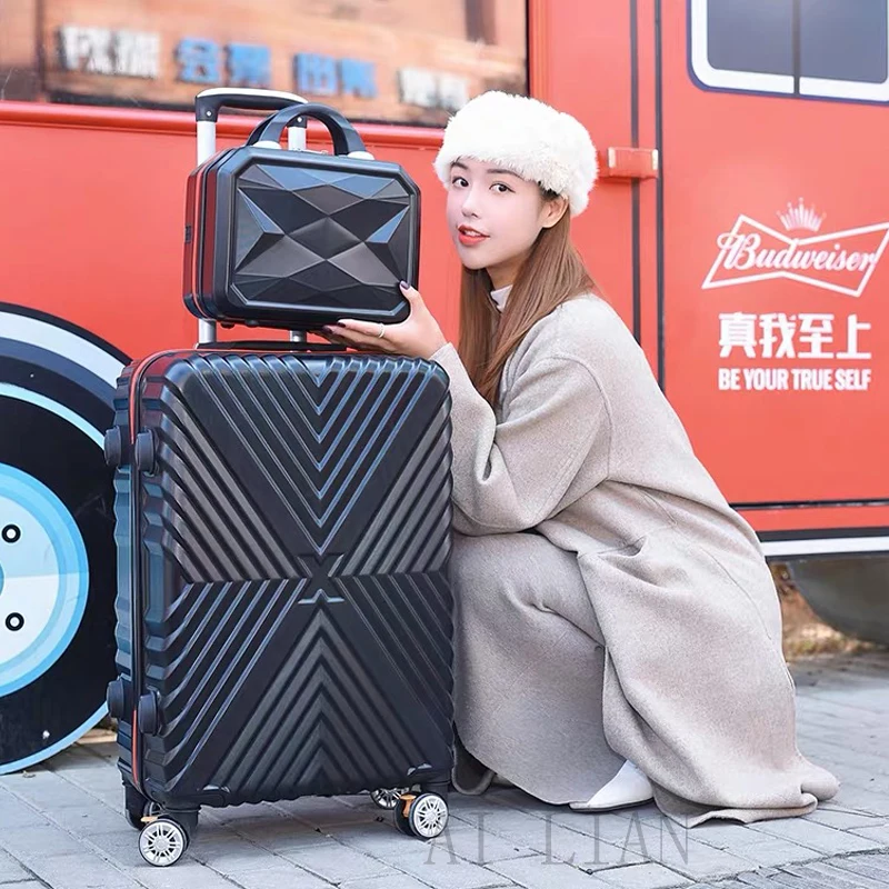 20''carry ons Cabin suitcase on wheels travel rolling luggage set trolley luggage bag travel trolley case ABS 28 inch big bag