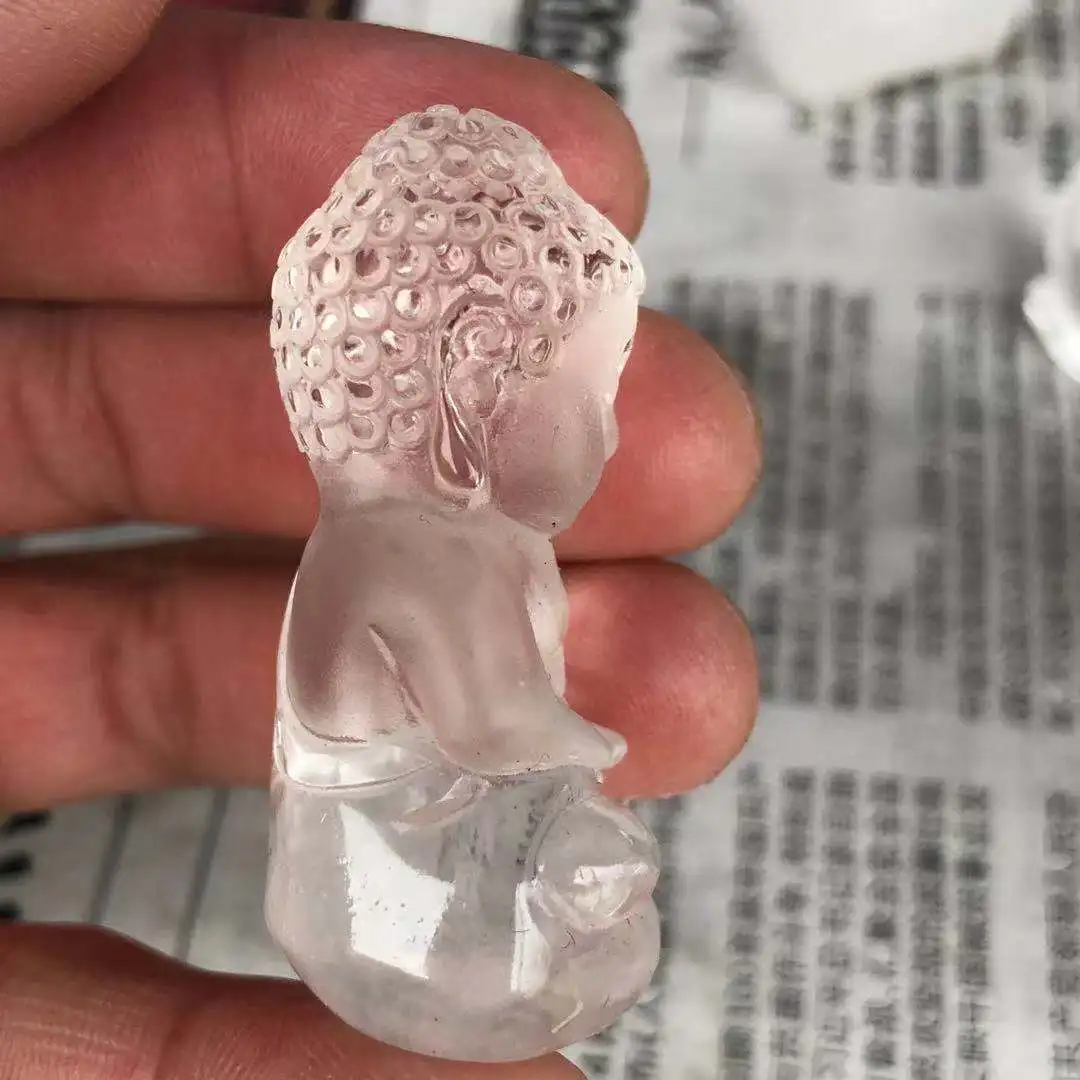 

Natural protein crystal carving Buddha quartz, used for Reiki processing