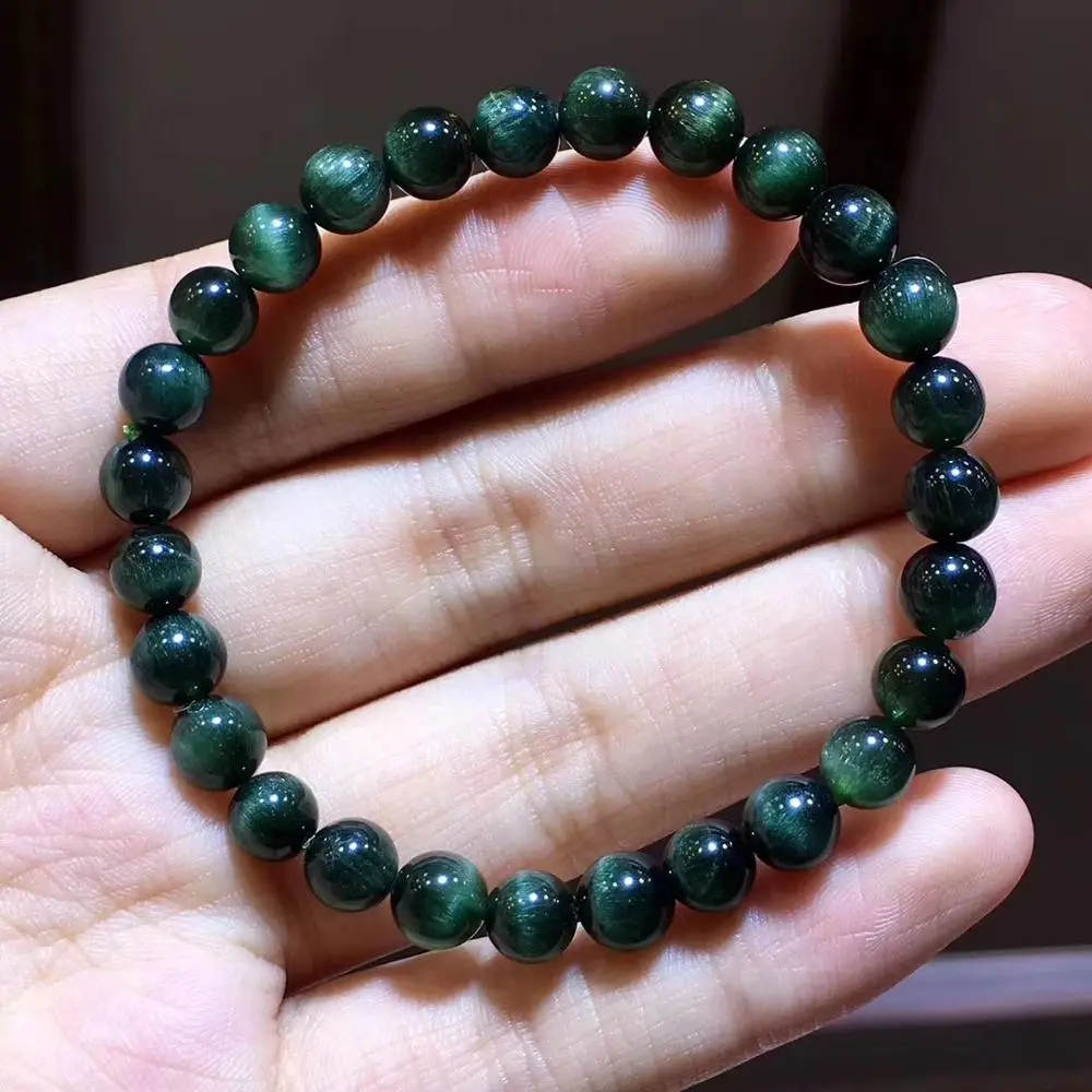 Из Бразилии Натуральный Зеленый Рутиловый Кварц солнцезащитные очки &quotкошачий