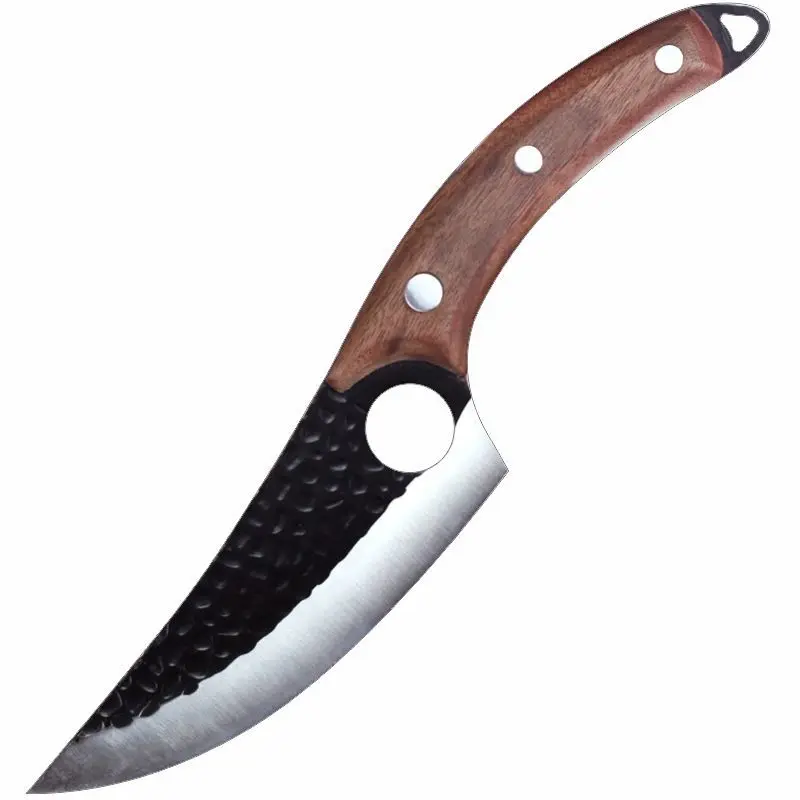 

Liang Da 6 inch Boning Knife Handmade Forged Serbian Chef Knife Butcher Kitchen Knife with Full Tang Handle Leather Knife Sheath