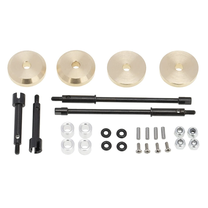 

+4mm Widen Brass Wheel Hub Combiner CVD Joint Drive Shaft for Axial SCX24 1/24 RC Crawler Car Upgrade Parts