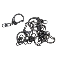 10x metal lobster clasps round snap hook key chain bag parts diy crafts