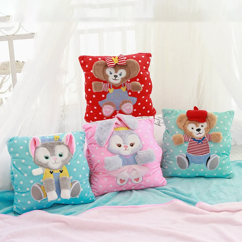 1 шт. милый мягкий плюшевый duffy Подушка с одеялом 1*1,5 м плюшевое одеяло трансформирующееся в подушку украшение дома или подарки для девочки