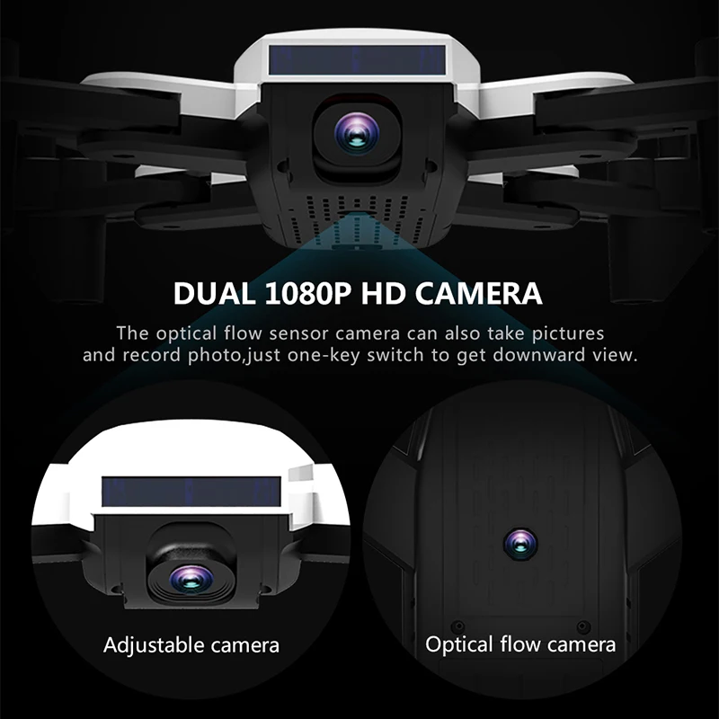 Квадрокоптер с дистанционным управлением двойной камерой 4K Wi-Fi FPV вертолет