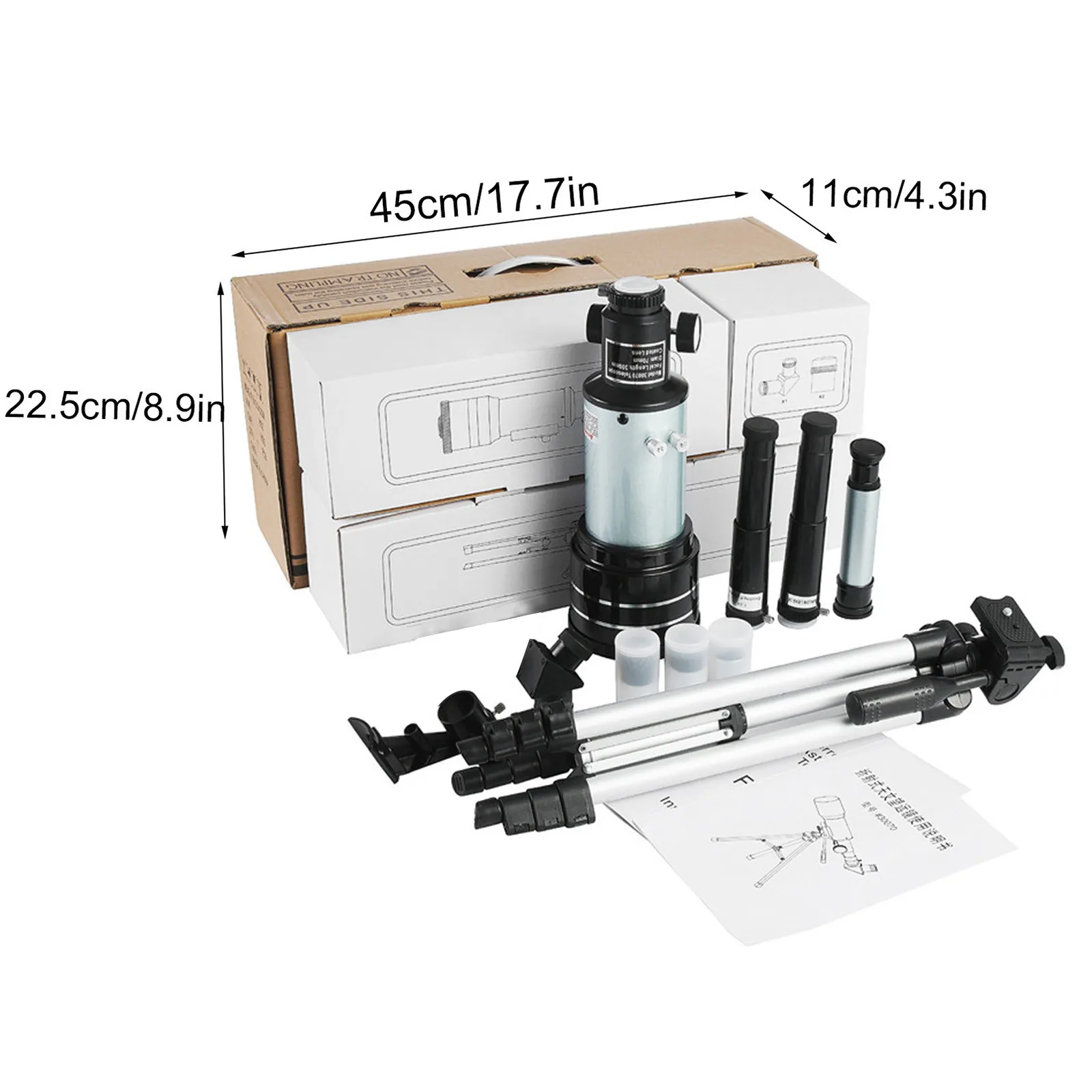 Монокуляр F30070 профессиональный астрономический телескоп с высоким кронштейном