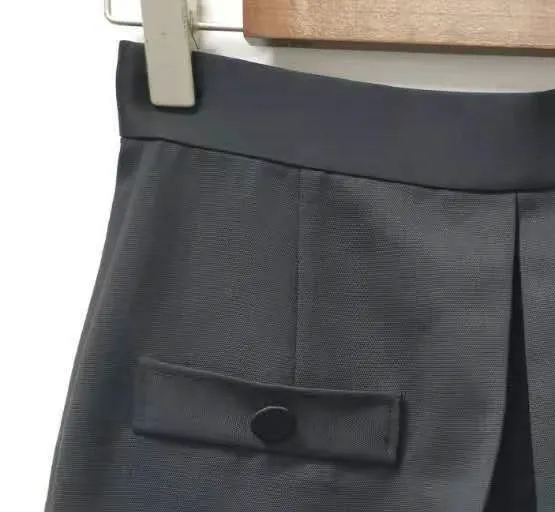 

Black Women Wide-leg Shorts Simple 2021 New Casual Female Shorts