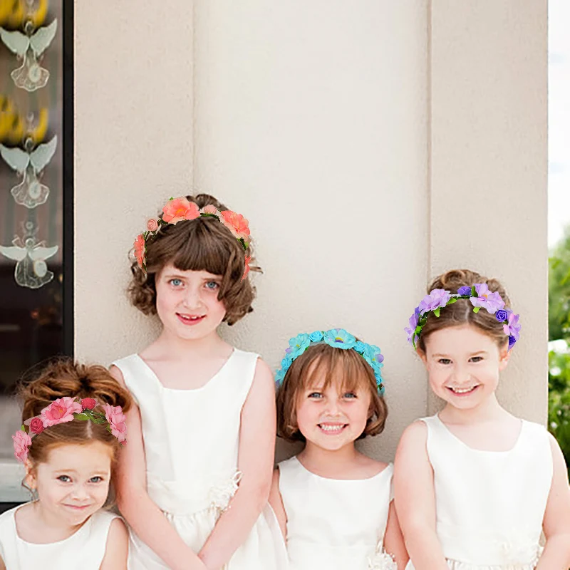 Женский цветочный венок для невесты свадебная повязка на голову с цветами