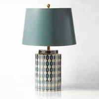 european pastoral fashion ceramic table lamp modern art study living room bedroom bedside lamp desk led home decorative lights