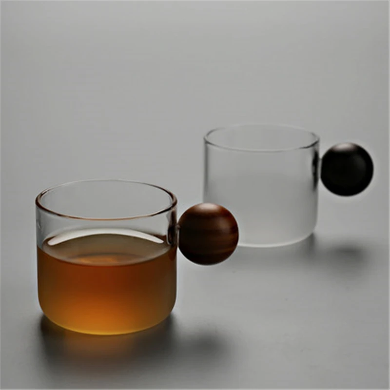 

Transparent Glass Cup With the Special Handle Tea Drinkware Milk office Cups the Best birthday Gift with gift Box