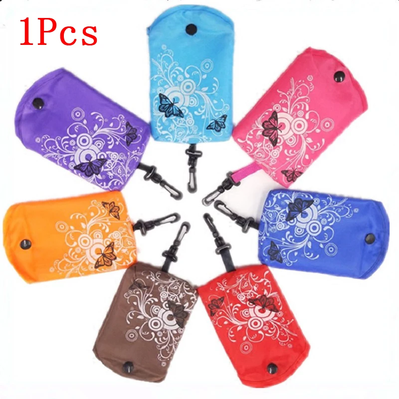 1 шт. Складная хозяйственная сумка бабочка цветок Ткань Оксфорд Портативный