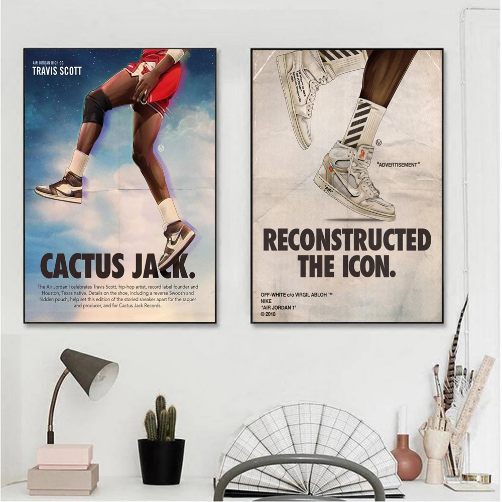 

Vintage Canvas Wall Art Travis Scott Art Posters Man Boy Room Decor Painting Pictures for Living Room Frameless