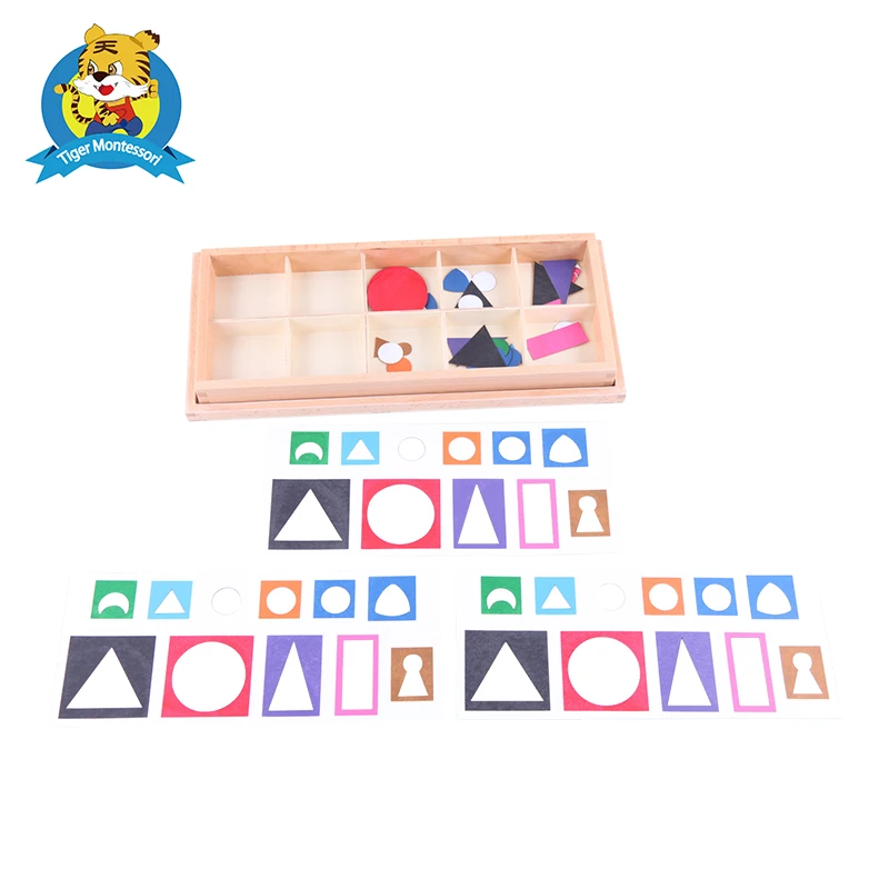 

montessori Small geometric base language symbol paper toys