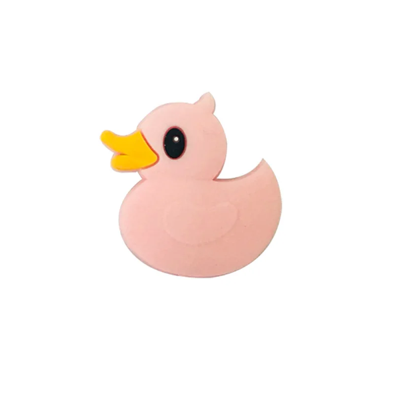 5pcs/lot Food Grade Cartoon Silicone Beads Mini Duck Baby Teether BPA Free DIY Teething Toys | Мать и ребенок