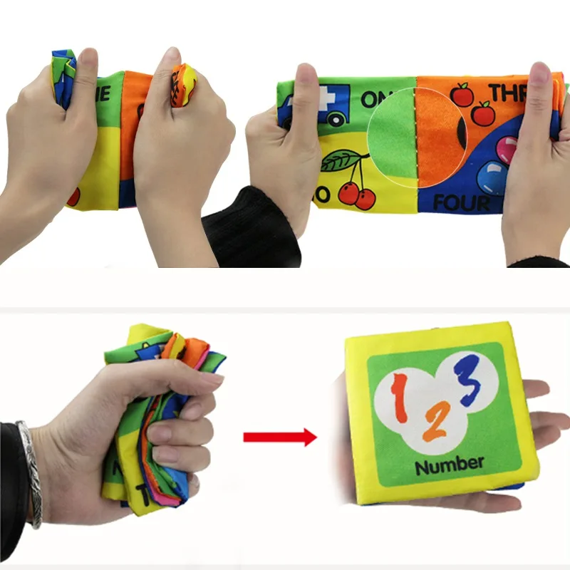 Cloth Baby Book Anti-bite Intelligence Development Educational Toy Soft Cloth Learning Cognize Books Baby Toddler over 1 Years