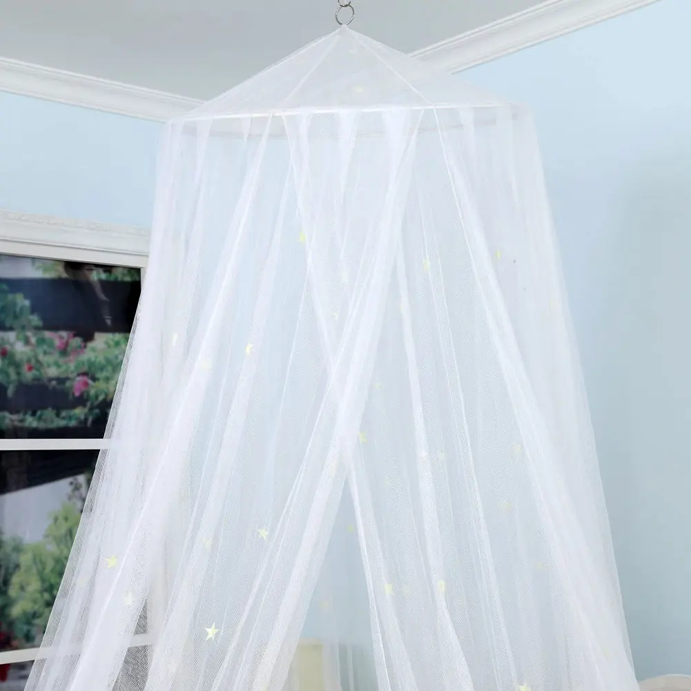 

Function Chiffon Mosquito Net Baby Kids Bed Chiffon Canopy Dome Galaxy Hanging Netting Mesh Curtain With Fluorescent Stars